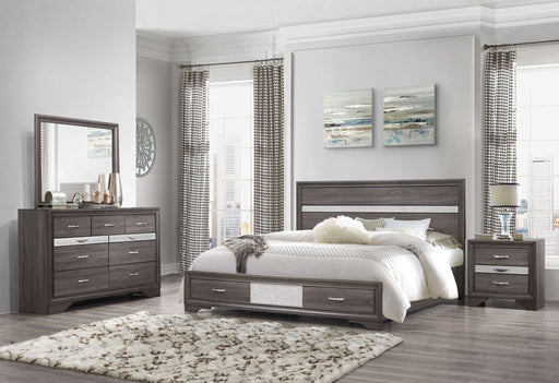 Seville Grey Bed Dresser Mirror Nightstand