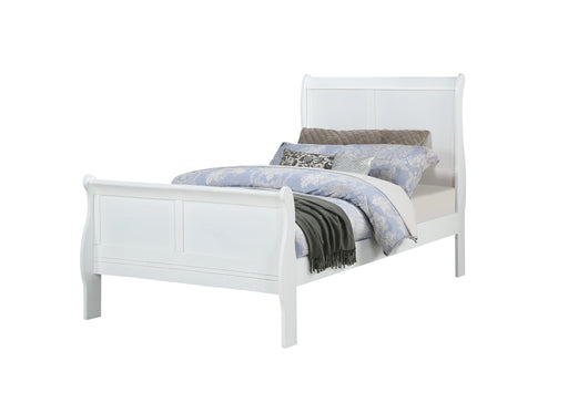 Crown Mark Louis Philip Twin Sleigh Bed in White image