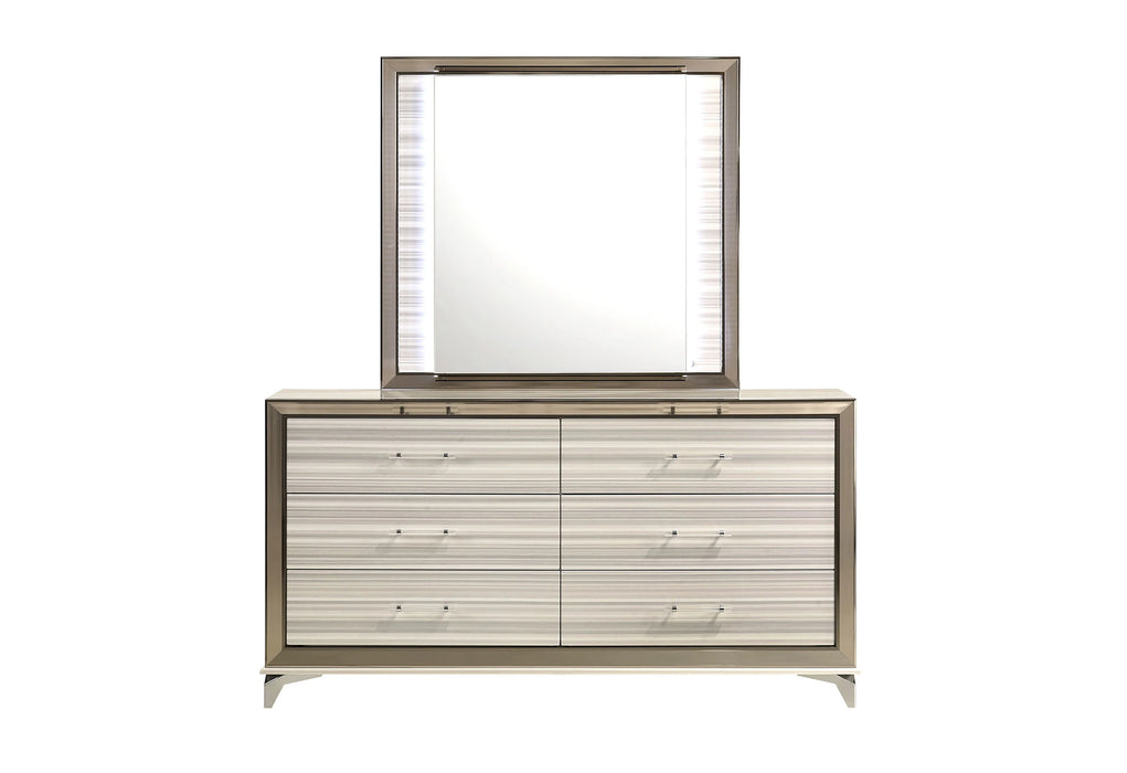 Zambrano White Mirror with LED