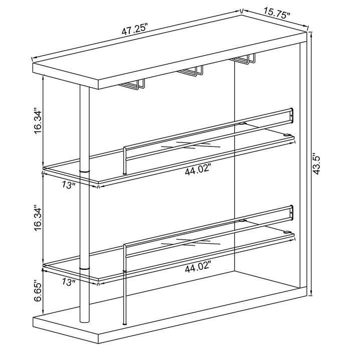Prescott Bar Shelf - Home Furniture And More (Brentwood, MD)