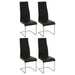 Montclair High Back Dining Chairs Black and Chrome (Set of 4) - Home Furniture And More (Brentwood, MD)