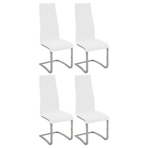 Montclair High Back Dining Chairs Black and Chrome (Set of 4) - Home Furniture And More (Brentwood, MD)