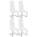Montclair High Back Dining Chairs Black and Chrome (Set of 4) - Home Furniture And More (Brentwood, MD)