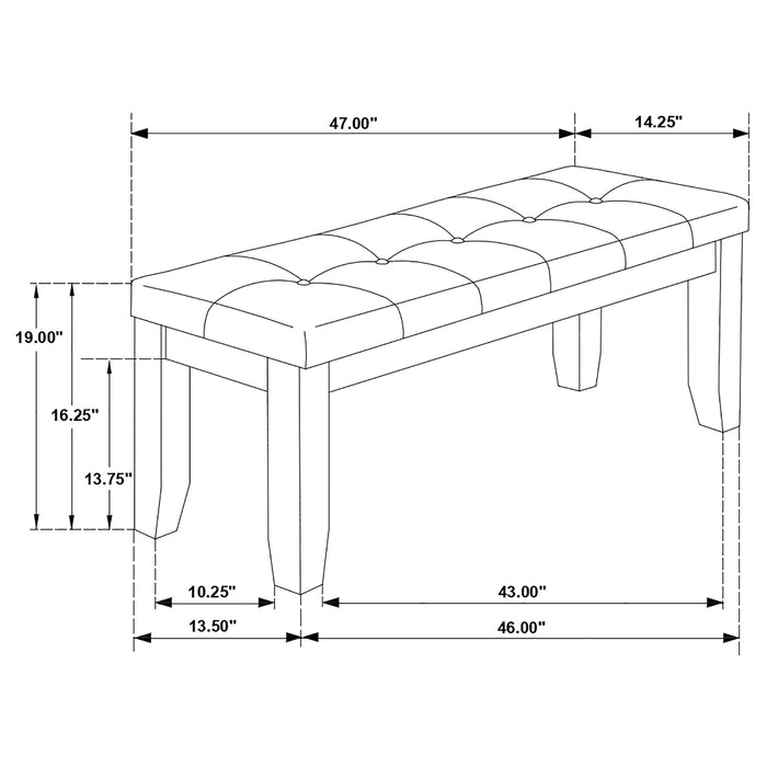 Dalila Dining Bench - Home Furniture And More (Brentwood, MD)