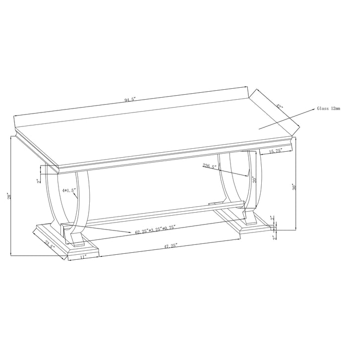 Antoine Dining Table - Home Furniture And More (Brentwood, MD)
