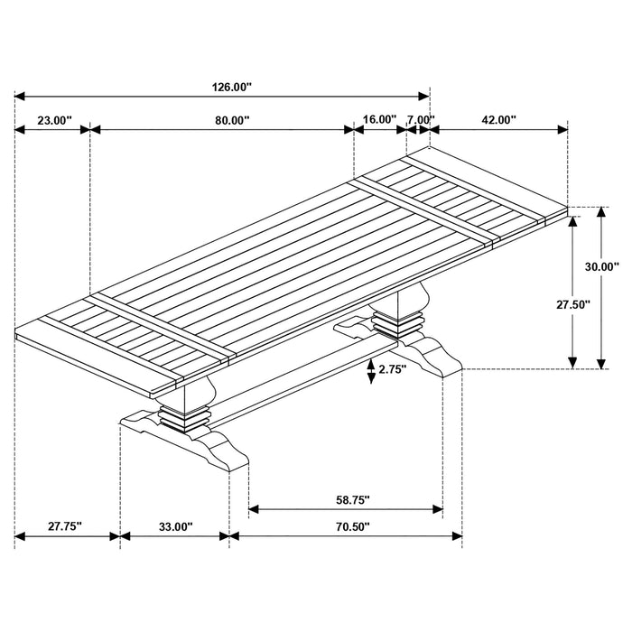 Florence Extension Dining Table - Home Furniture And More (Brentwood, MD)