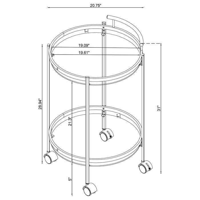 Chrissy Bar Cart - Home Furniture And More (Brentwood, MD)