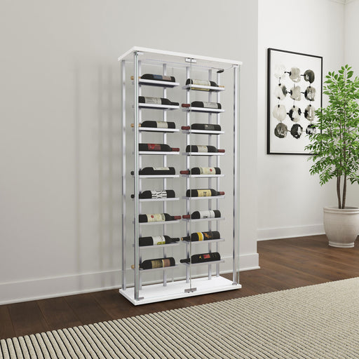 Montara Wine Cabinet with LED Lighting - Home Furniture And More (Brentwood, MD)