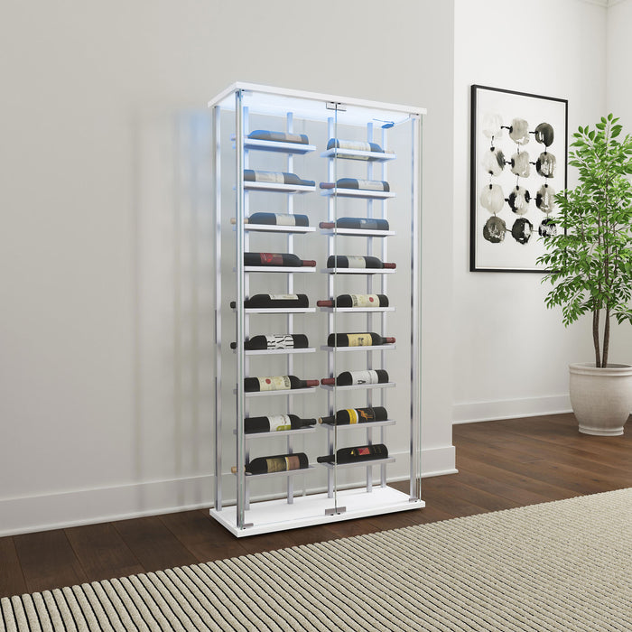 Montara Wine Cabinet with LED Lighting - Home Furniture And More (Brentwood, MD)