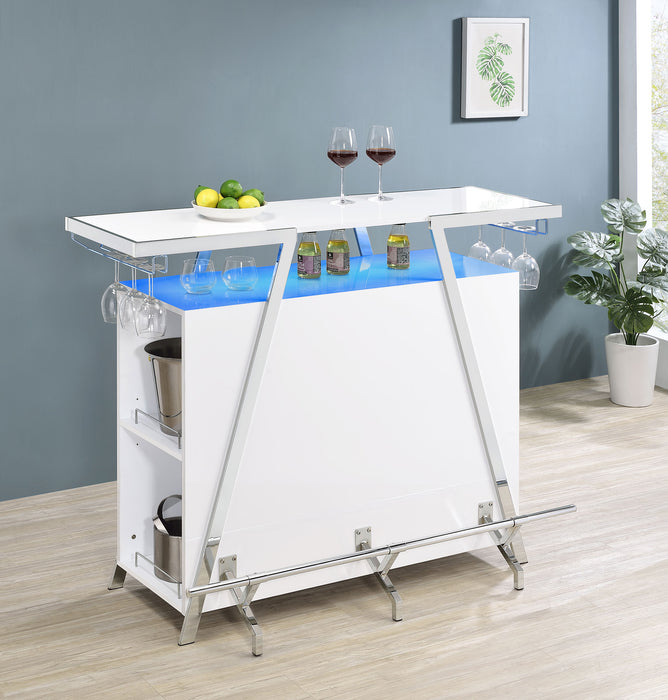 Araceli Home Bar with LED Lighting - Home Furniture And More (Brentwood, MD)