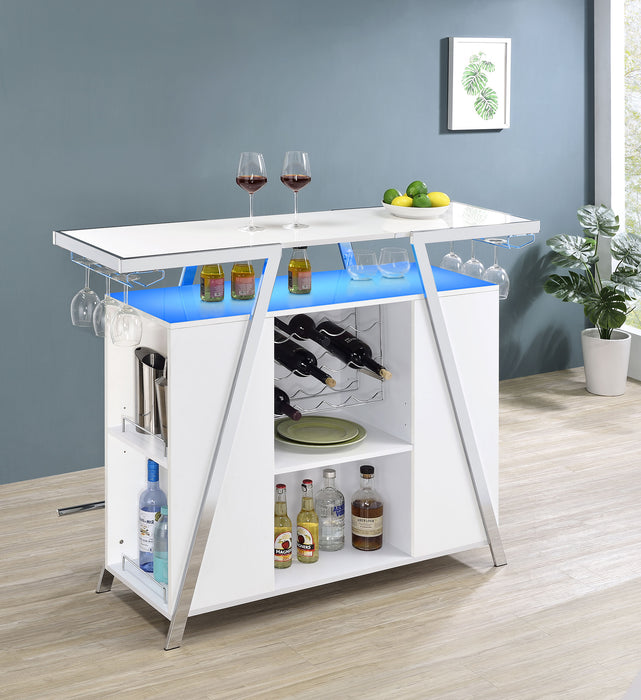 Araceli Home Bar with LED Lighting - Home Furniture And More (Brentwood, MD)
