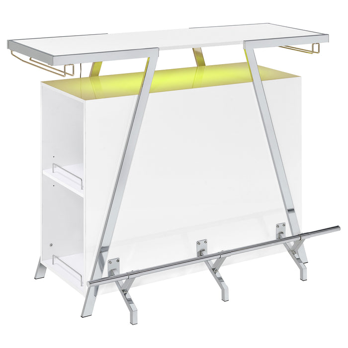 Araceli Home Bar with LED Lighting - Home Furniture And More (Brentwood, MD)