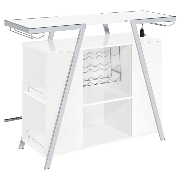 Araceli Home Bar with LED Lighting - Home Furniture And More (Brentwood, MD)
