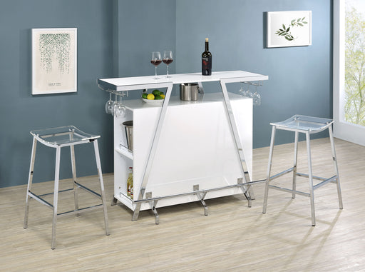 Araceli Home Bar with LED Lighting - Home Furniture And More (Brentwood, MD)