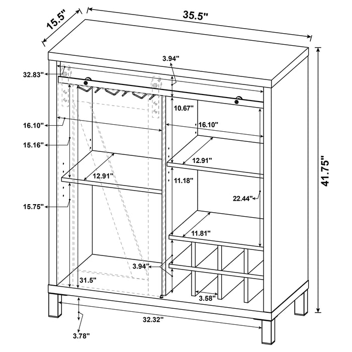 Arlington Bar Cabinet - Home Furniture And More (Brentwood, MD)