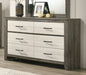 Crown Mark Furniture Rhett 6 Drawer Dresser In Gray - Home Furniture And More (Brentwood, MD)