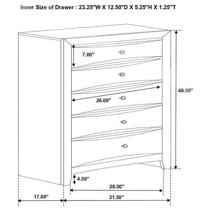 Briana Chest of Drawers - Home Furniture And More (Brentwood, MD)