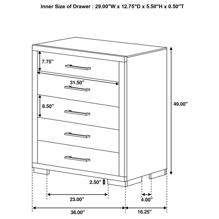 Jessica Chest of Drawers - Home Furniture And More (Brentwood, MD)