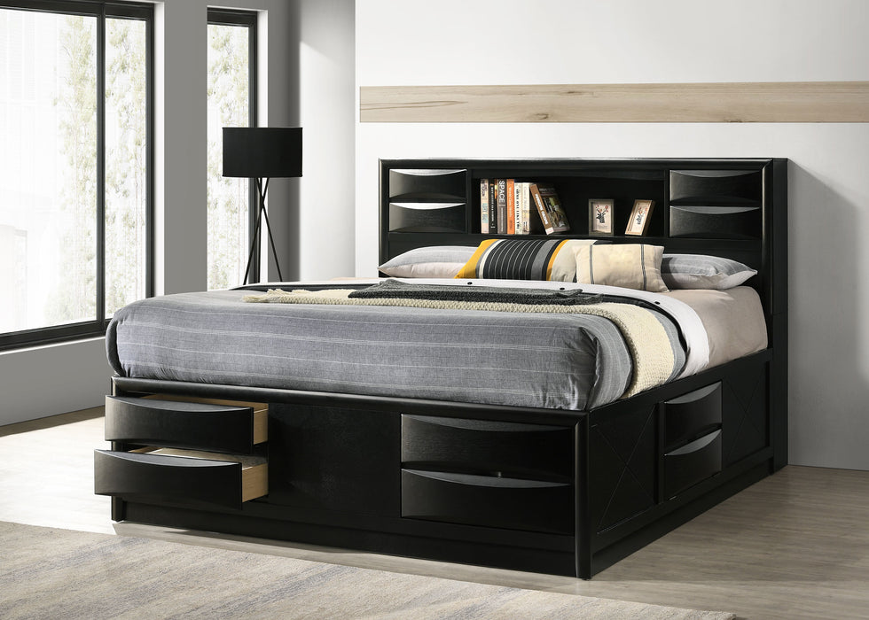 Briana Bookcase Platform Storage Bed - Home Furniture And More (Brentwood, MD)