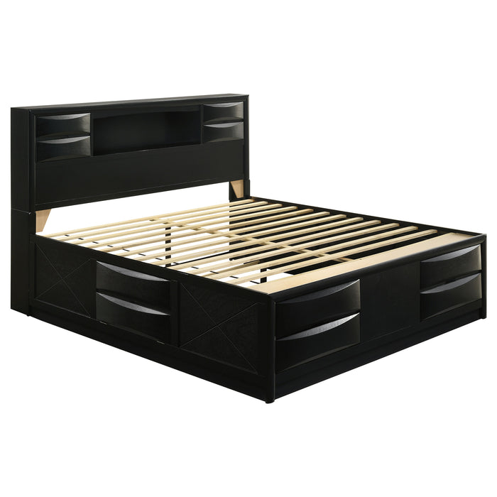 Briana Bookcase Platform Storage Bed - Home Furniture And More (Brentwood, MD)