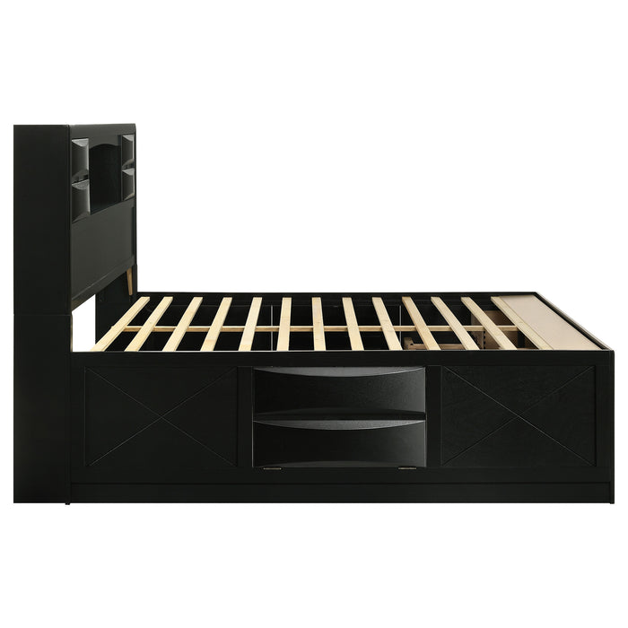Briana Bookcase Platform Storage Bed - Home Furniture And More (Brentwood, MD)