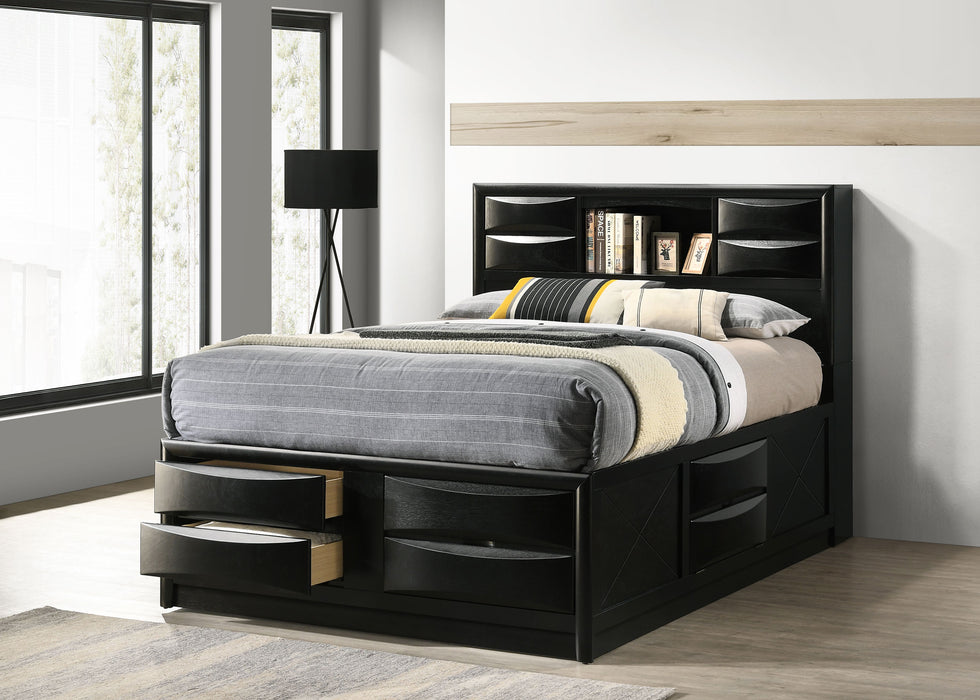 Briana Bookcase Platform Storage Bed - Home Furniture And More (Brentwood, MD)
