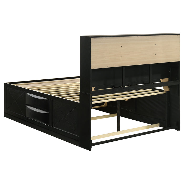 Briana Bookcase Platform Storage Bed - Home Furniture And More (Brentwood, MD)