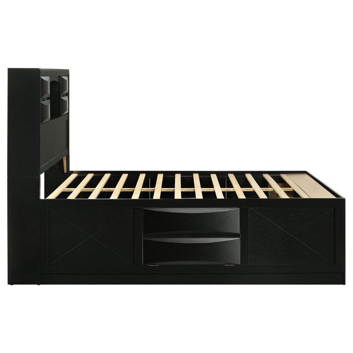 Briana Bookcase Platform Storage Bed - Home Furniture And More (Brentwood, MD)