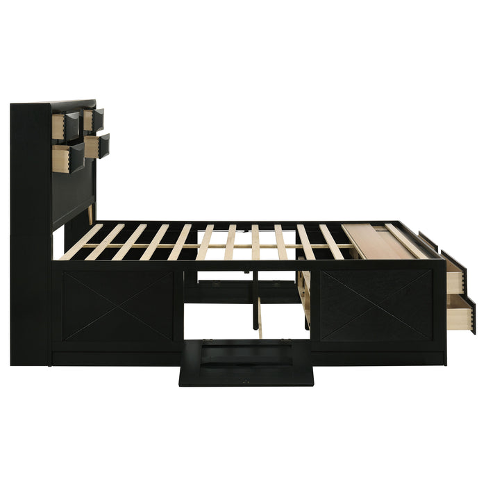 Briana Bookcase Platform Storage Bed - Home Furniture And More (Brentwood, MD)