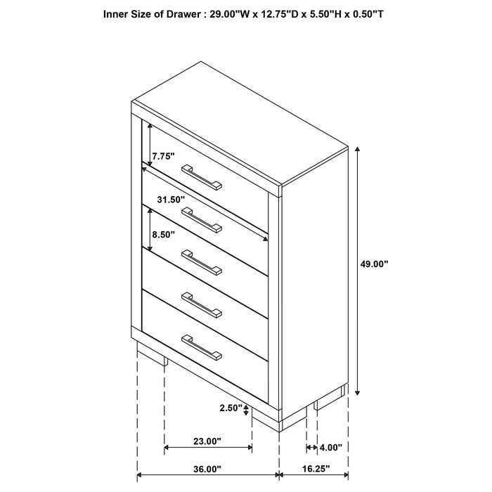 Jessica Chest of Drawers - Home Furniture And More (Brentwood, MD)