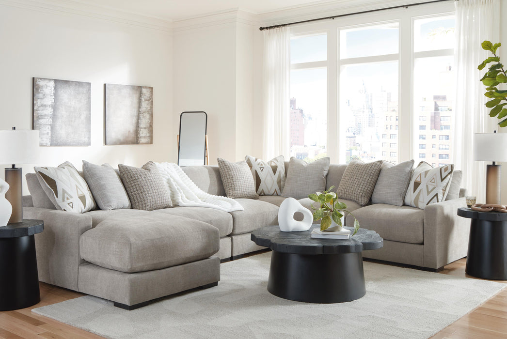 Aslan Court Sectional with Chaise - Home Furniture And More (Brentwood, MD)