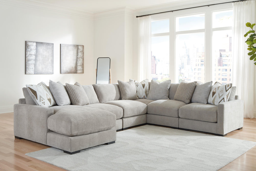 Aslan Court Sectional with Chaise - Home Furniture And More (Brentwood, MD)
