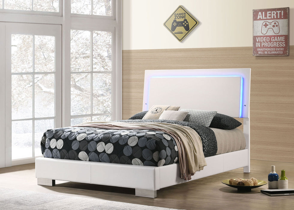 Felicity Panel Bed with LED Lighting - Home Furniture And More (Brentwood, MD)