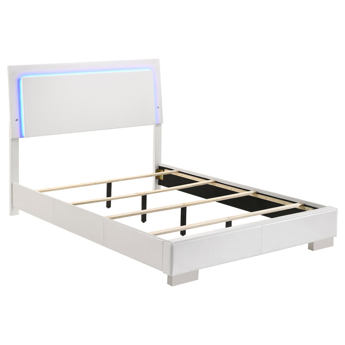 Felicity Panel Bed with LED Lighting - Home Furniture And More (Brentwood, MD)