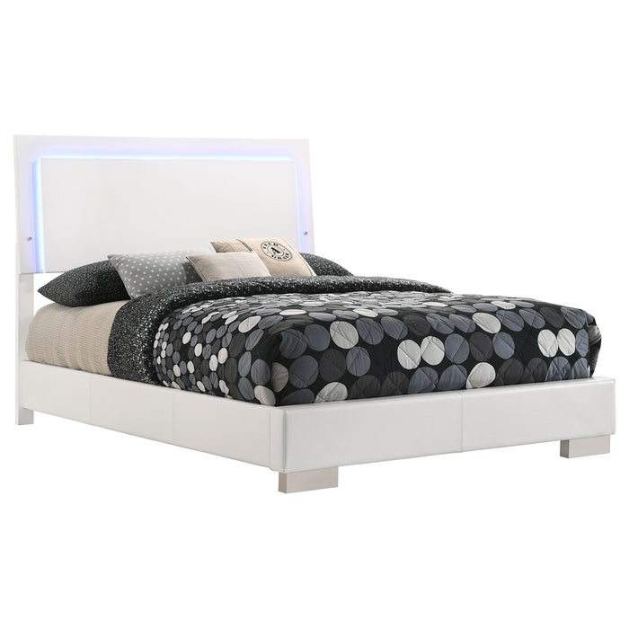 Felicity Panel Bed with LED Lighting - Home Furniture And More (Brentwood, MD)