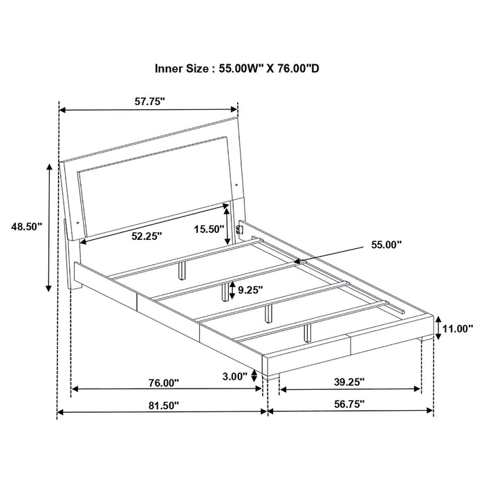 Felicity Panel Bed with LED Lighting - Home Furniture And More (Brentwood, MD)