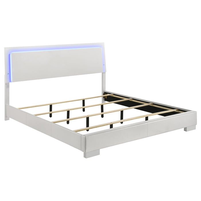 Felicity Panel Bed with LED Lighting - Home Furniture And More (Brentwood, MD)