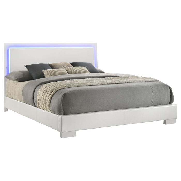Felicity Panel Bed with LED Lighting - Home Furniture And More (Brentwood, MD)