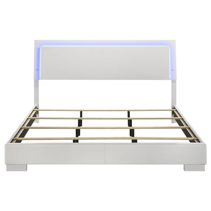 Felicity Panel Bed with LED Lighting - Home Furniture And More (Brentwood, MD)
