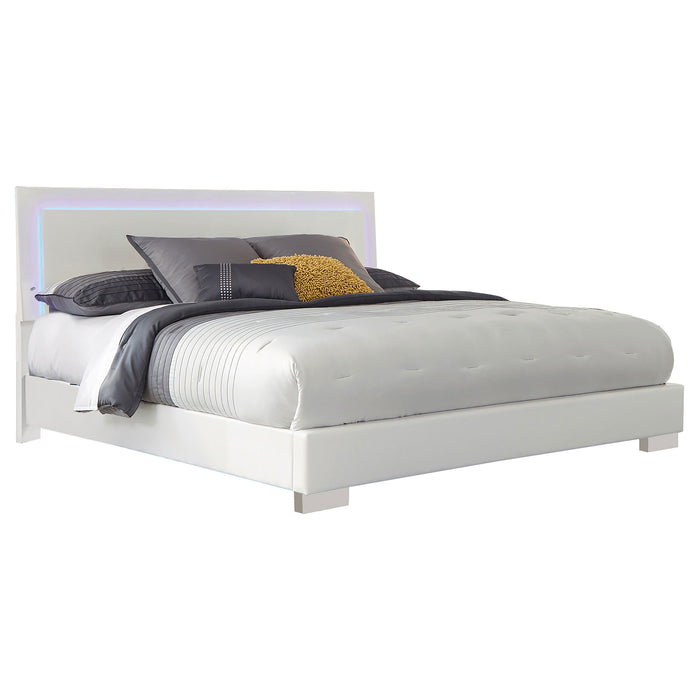 Felicity Panel Bed with LED Lighting - Home Furniture And More (Brentwood, MD)