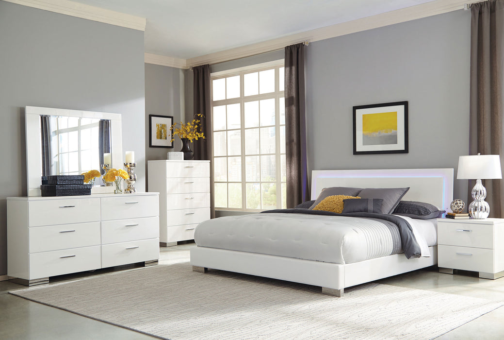 Felicity Panel Bed with LED Lighting - Home Furniture And More (Brentwood, MD)