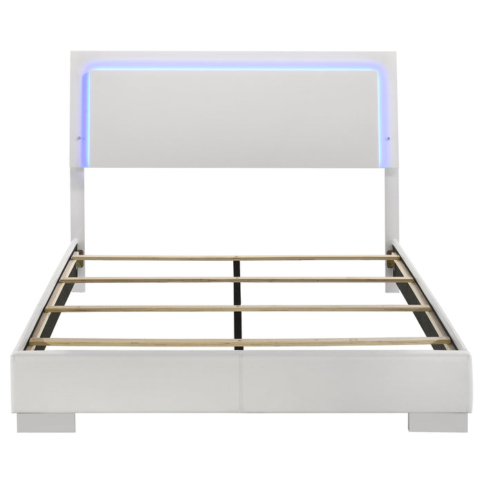 Felicity Panel Bed with LED Lighting - Home Furniture And More (Brentwood, MD)