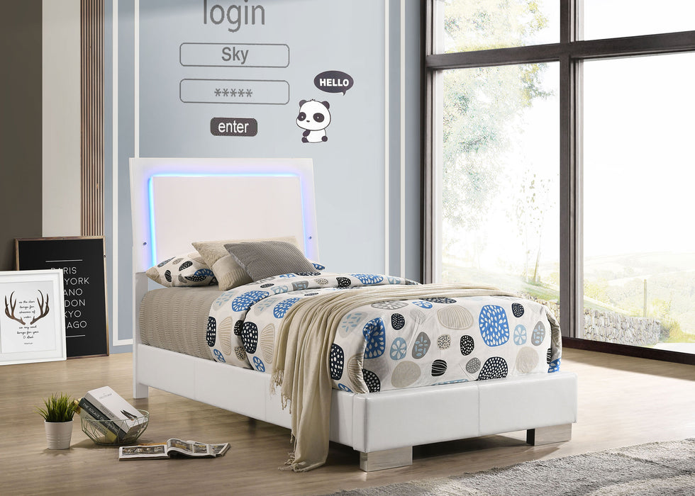 Felicity Panel Bed with LED Lighting - Home Furniture And More (Brentwood, MD)