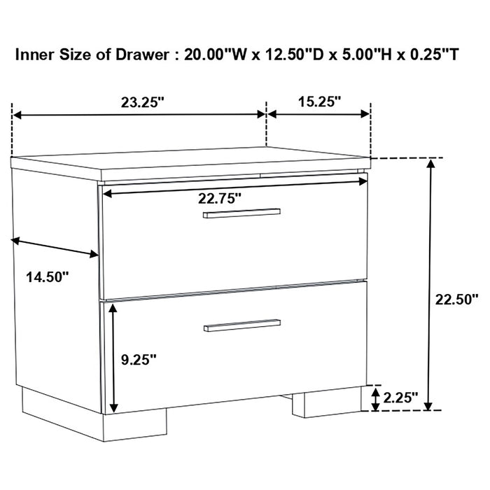 Felicity Nightstand - Home Furniture And More (Brentwood, MD)