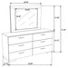 Felicity Dresser with Mirror - Home Furniture And More (Brentwood, MD)
