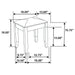Felicity Makeup Vanity Stool - Home Furniture And More (Brentwood, MD)