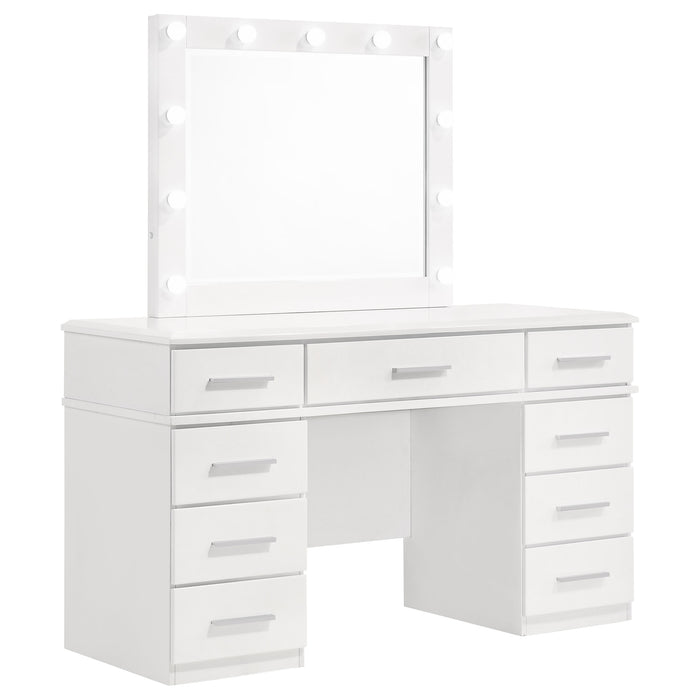 Felicity Makeup Vanity Table with LED Mirror - Home Furniture And More (Brentwood, MD)