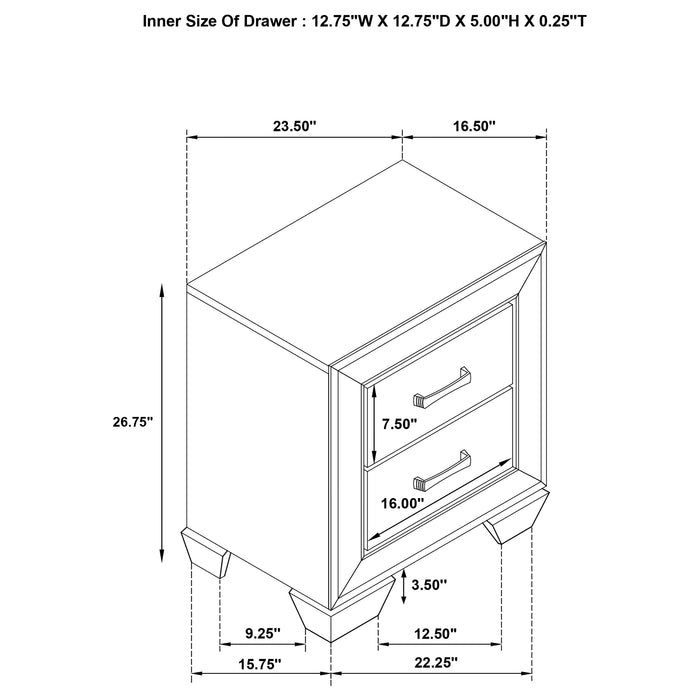 Kauffman Nightstand - Home Furniture And More (Brentwood, MD)