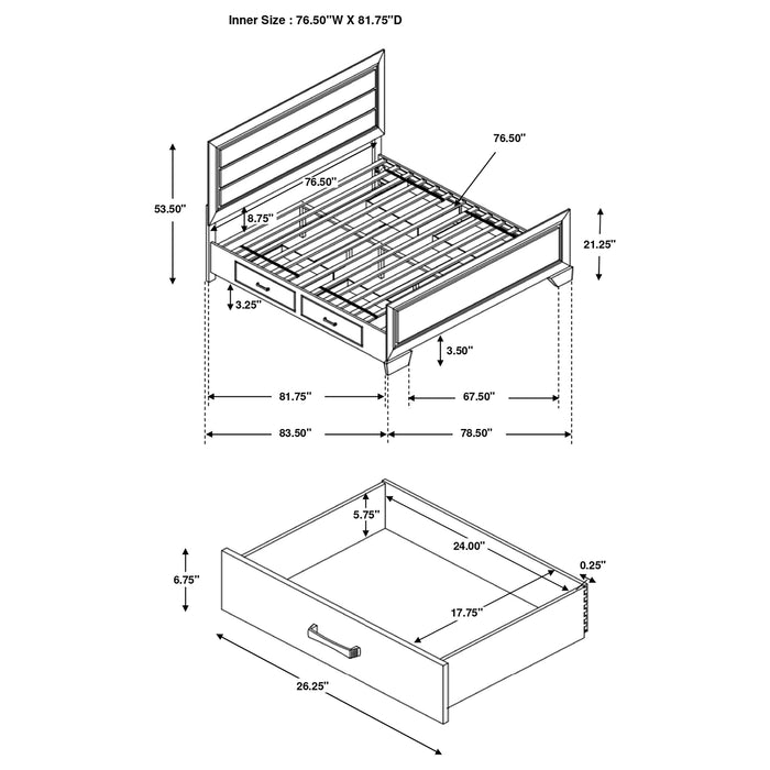 Kauffman Panel Platform Storage Bed - Home Furniture And More (Brentwood, MD)