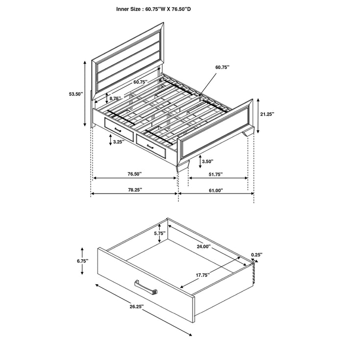 Kauffman Panel Platform Storage Bed - Home Furniture And More (Brentwood, MD)